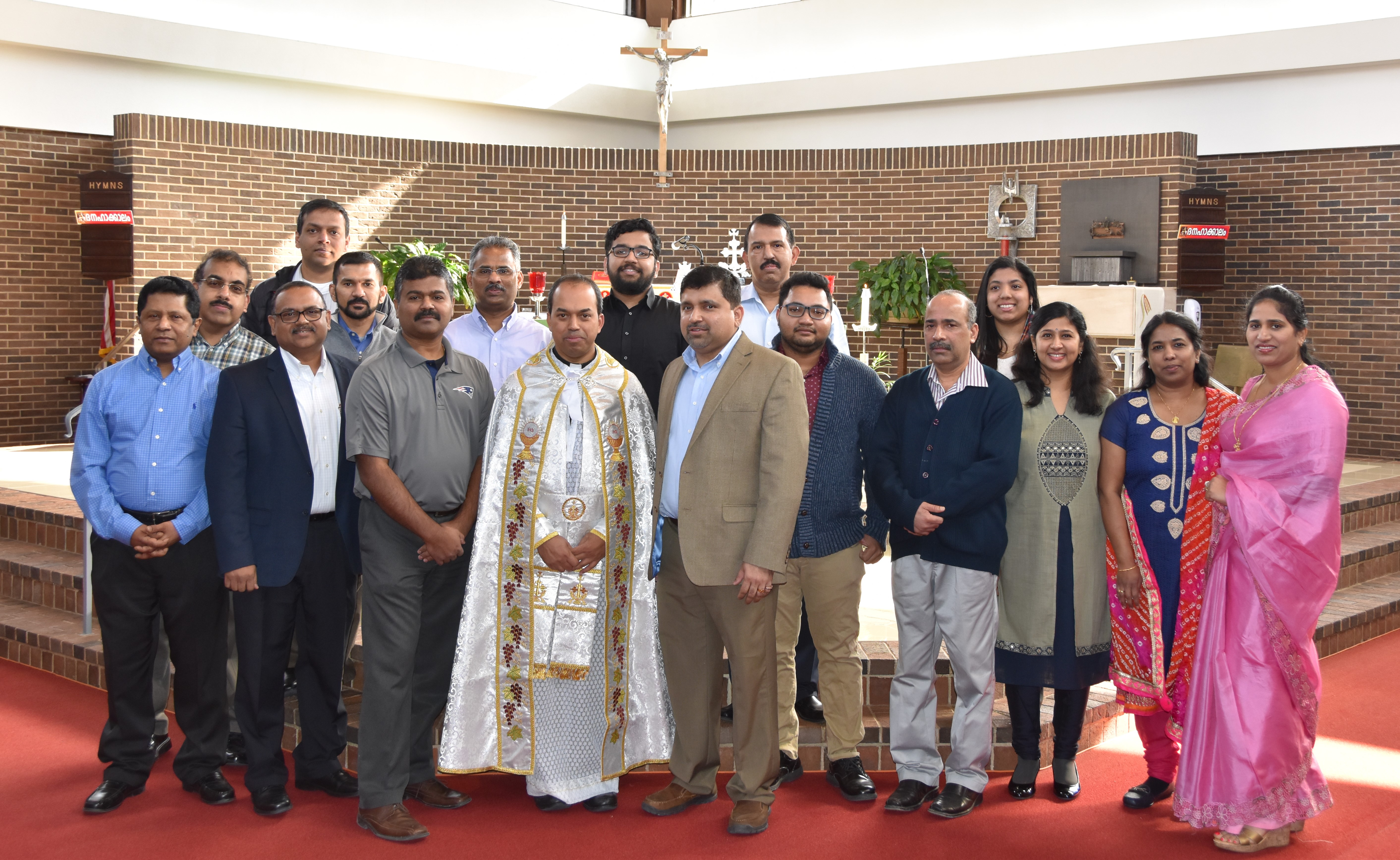 Parish Council members with Fr. Joseph Pullikattil